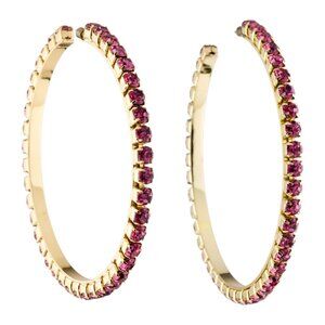 AREA NYC Pink Hoop Earrings $320 Original